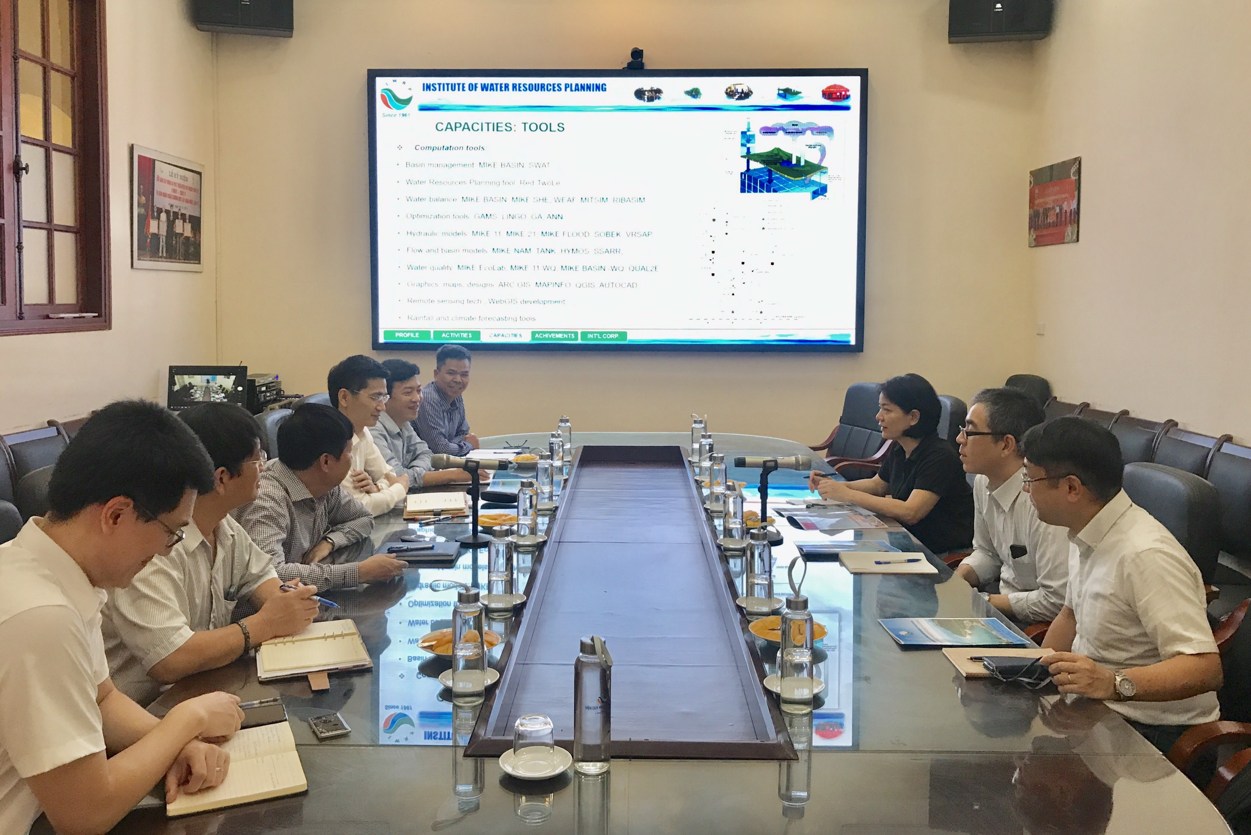 Leaders of the IWRP working with Mr. Hiroshi Matsuura, First Secretary of the Embassy of Japan and Mr. Kimura Yoshihisa from Japan International Cooperation Agency (JICA) (May 5, 2020)