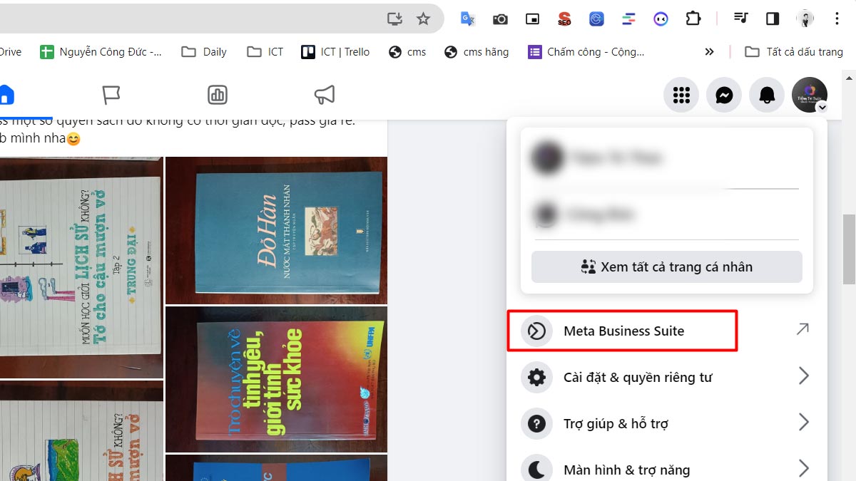 Mở Meta Business Suite và đăng nhập