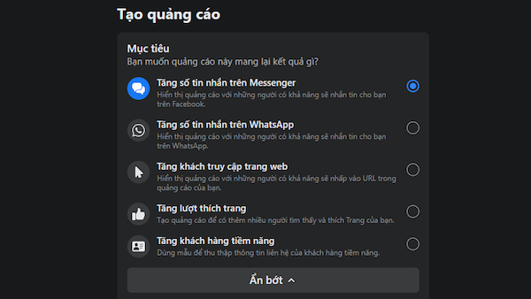 Tạo quảng cáo facebook