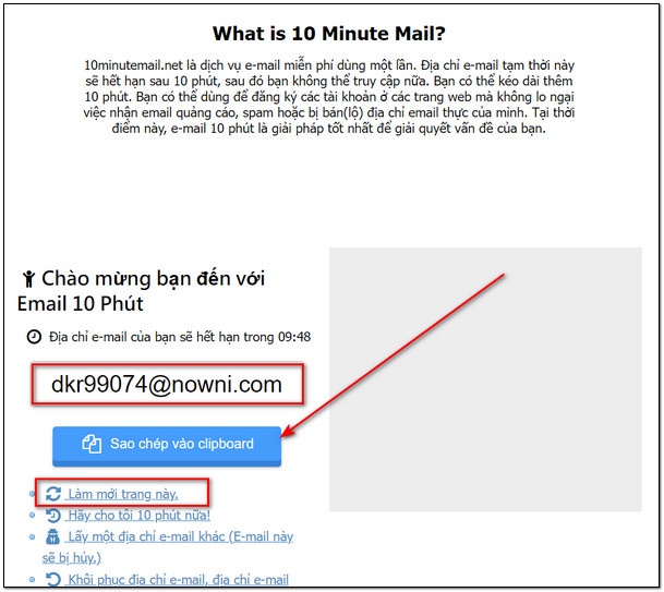 Sao chép email ảo