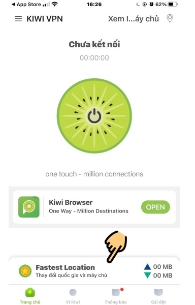 Ấn KIWI VPN